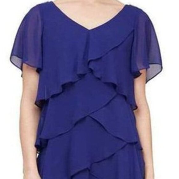 NWT SLNY 9170650 Homecoming Dress Chiffon Iris Size 10 - Picture 3 of 5